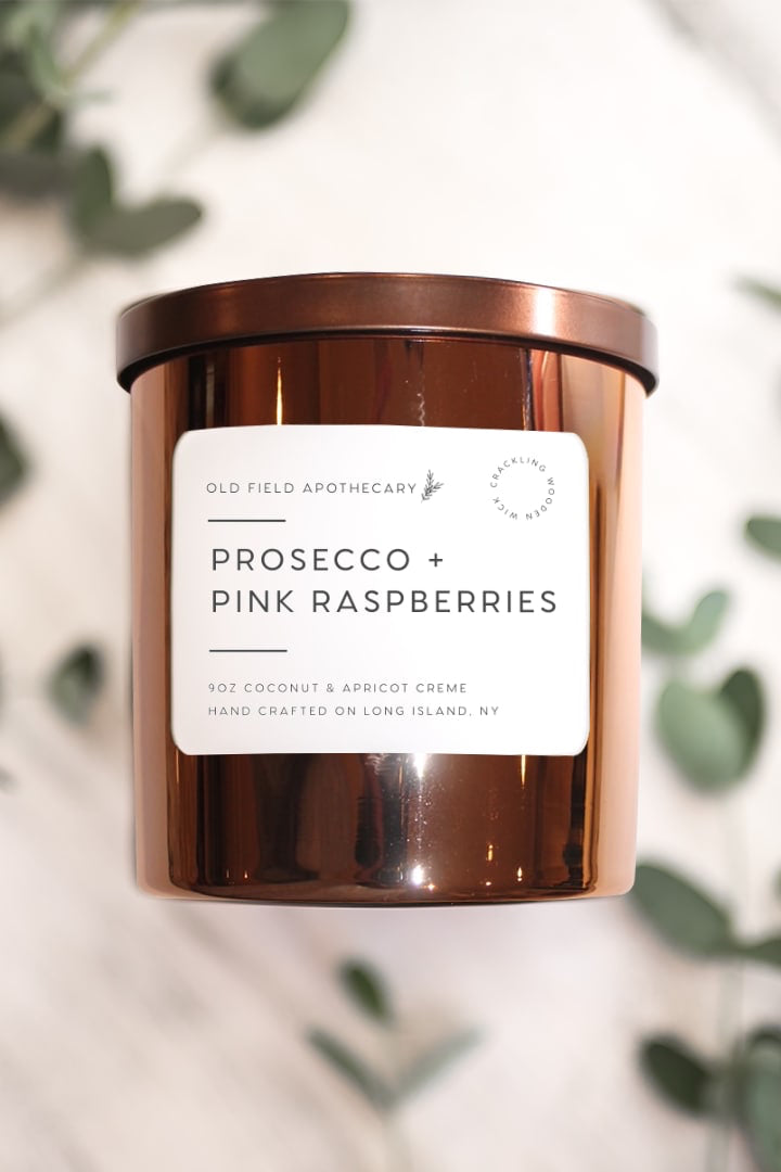 Prosecco + Pink Raspberries